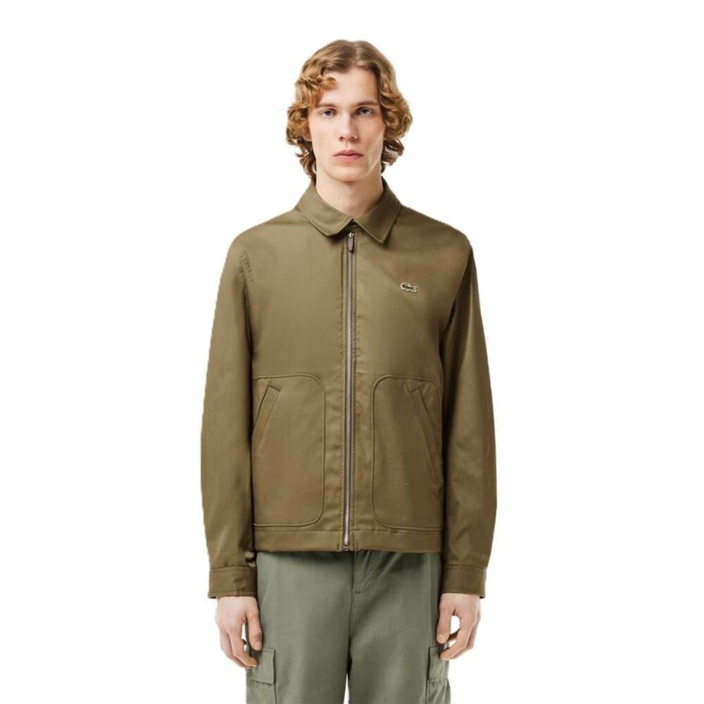 Lacoste Mens Logo Bomber Jacket / Green